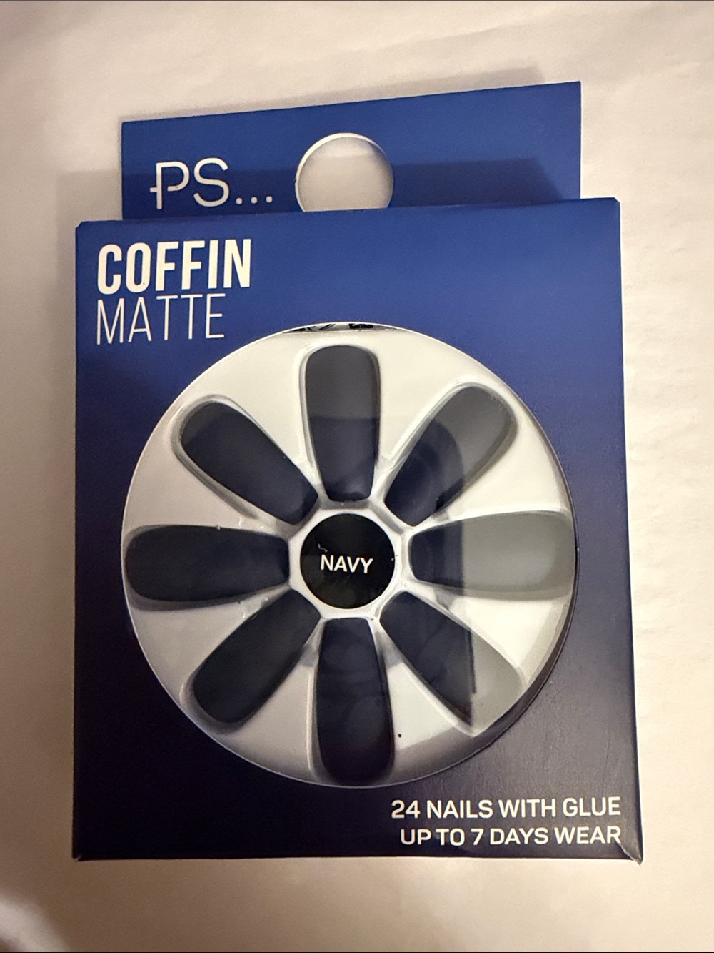 Primark Coffin Matte Press-On Nails - Navy New